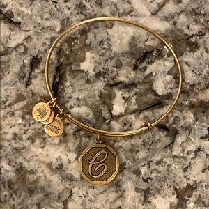 Alex and Ani C charm bracelet